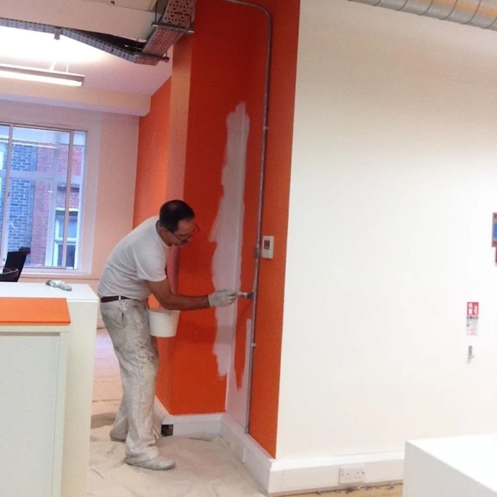 Reception area painting Dubai office