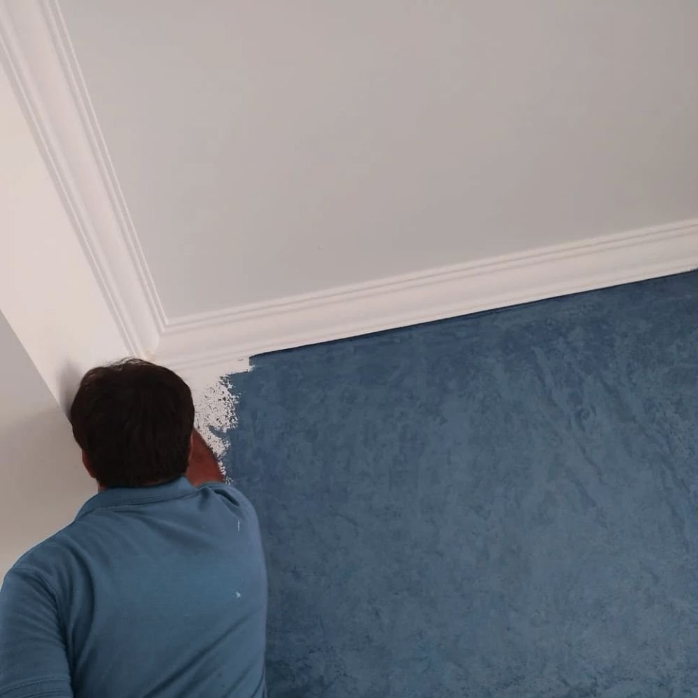 Texture wall painting in Dubai villa