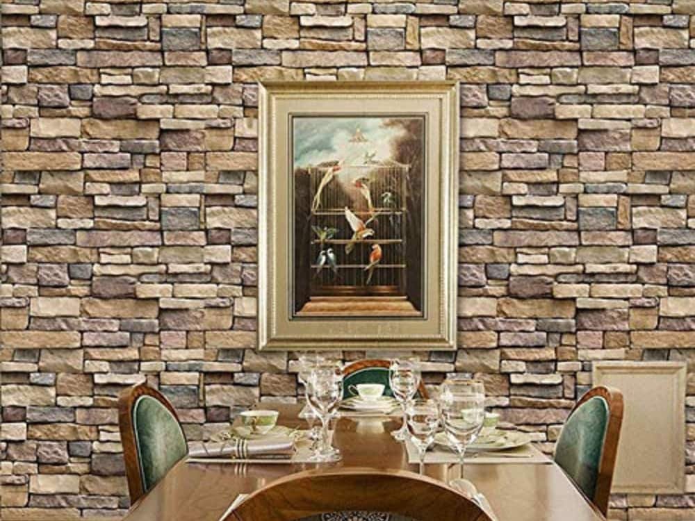 Realistic brick wallpaper